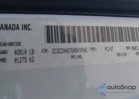 2013 Chrysler 300 Touring from USA, damaged, VIN 2C3CCAAG7DH503942